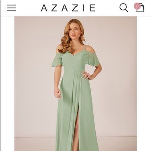 Azazie Dakota bridesmaid dress in dusty sage